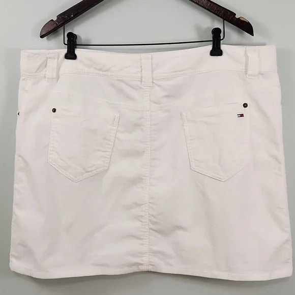 Tommy Hilfiger White Corduroy Mini Skirt - Picture 2 of 11